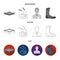Ring, rope, referee, sneakers Boxing set collection icons in flat,outline,monochrome style vector symbol stock