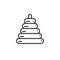 Ring stacker line icon