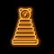 ring stacker neon glow icon illustration