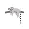 Ring-tailed lemur. Isolated wild ape with long striped tail. Cute primate mammal cartoon character icon