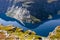 Ringedalsvatnet - blue lake of Norway