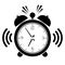 Ringing alarm clock vector icon