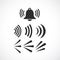 Ringing bell sound vector icon