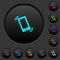 Ringing phone dark push buttons with color icons