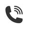 Ringing phone handset telephone vector icon symbol flat style for graphic design, logo, web site, social media, mobile app, ui