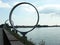 The rings of Daniel Buren on the dock of the Nantes