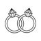 Rings with diamonds icons