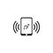 ringtone on your phone icon. Element of simple music icon for mobile concept and web apps. Isolated ringtone on your phone icon