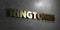 Ringtones - Gold sign mounted on glossy marble wall - 3D rendered royalty free stock illustration