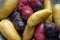 Rinsed fingerling potatoes in a colander