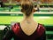 A Rio 2016 tattoo on Irina Sazonova of Iceland during the Artistic Gymnastics Women`s Qualification round at the Rio Olympic Arena