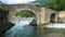 Rio Ara river in the Torla in Valle de Ordesa valley Pyrenees Huesca Aragon at Spain