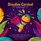 Rio carnival background with colorful Brazilian element illustration