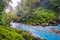 Rio Celeste Waterfall and pond in Tenorio Volcano National Park, Alajuela Province, Costa Rica