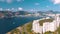 RIO DE JANEIRO, BRASIL - MAY, 2023: Drone aerial view of of Botafogo beach and district and Guanabara Bay. Modern and