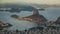 RIO DE JANEIRO, BRASIL - MAY, 2023: Timelapse view of a famous landmark Sugarloaf Mountain and Guanabara Bay in city