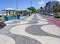 Rio de Janeiro, Brazil,  , Copacabana promenade and beach.