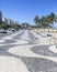 Rio de Janeiro, Brazil,  , Copacabana promenade and beach.