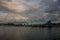 Rio de Janeiro, Brazil: Panoramic morning view of the beach and Botafogo cove with its buildings, boats and mountains in Rio de