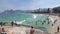 Rio de Janeiro, Brazil - September 06 2023: Panoramic view of Ipanema and Arpoador beach on a beautiful sunny day