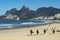 Rio de Janeiro city, Rio de Janeiro state / Brazil South America - 08/29/2018 Wonderful beach of Ipanema, surfers and their boards