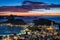 Rio de Janeiro City View Before Sunrise With the Sugarloaf Mountain