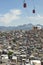 Rio de Janeiro Favela Slum with Red Cable Cars