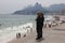 Rio de Janeiro\'s beaches are crowded on the eve of the Carnival