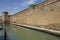 Rio de le Vergini in Venice, with the historic Arsenal walls