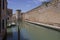 Rio de le Vergini in Venice, with the historic Arsenal walls