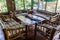 RIO DULCE, GUATEMALA - MARCH 10, 2016: Interior of Hotel Kangaroo near Rio Dulce river, Guatema