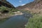 The Rio Grande in northern New Mexico southern view.