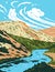 Rio Grande River That Begins in Colorado and Flows to Gulf of Mexico WPA Poster Art