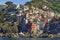 Rio Maggiore, Italy â€“ July 18, 2017: Picturesque view from sea on the Rio Maggiore in the Cinque Terre area.
