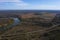 Rio Negro landscape in Patagonia, passing through the city