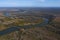 Rio Negro landscape in Patagonia, passing through the city of General Conesa