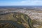 Rio Negro landscape in Patagonia, passing through the city of General Conesa