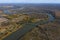 Rio Negro landscape in Patagonia, passing through the city of General Conesa,