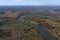 Rio Negro landscape in Patagonia, passing through the city of General Conesa,