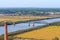 Rio Sado, flowing along Alcacer do Sal, Portugal