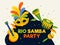 Rio Samba Party poster or banner design.
