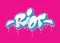 Riot font in graffiti style. Vector illustration.