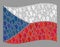Riot Waving Czech Flag - Mosaic of Brute Hand Objects