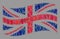 Riot Waving Great Britain Flag - Collage with Fist Elements