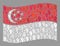Riot Waving Singapore Flag - Collage of Fist Elements
