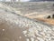 Rip rap works around a massive construction of road crossing culvert for Wadi passing location in muscat Oman and made of Boulder