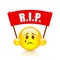 Rip sad vector emoticon