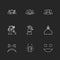 rip , spider ,groups , halloween , rip , graveyard , horror , eps icons set vector