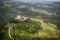 Ripa d`Orcia castle in Tuscany photo from the drone