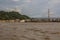 RIPAS Bridge behind Kampong Ayer water town in Bandar Seri Begawan, capital of Brun